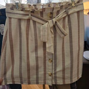 Striped Linen Skirt